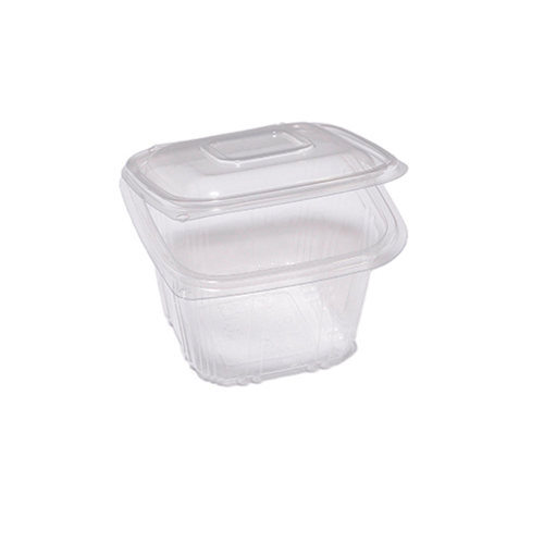 Contenitori in PP - con coperchio incernierato - 12 x 12 x 7,5 cm - Europack - pack 50 pezzi